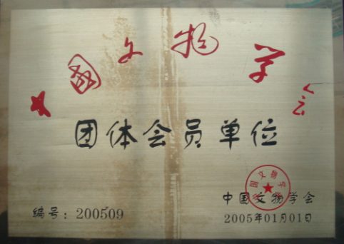 中国文物学会团体会员单位证书